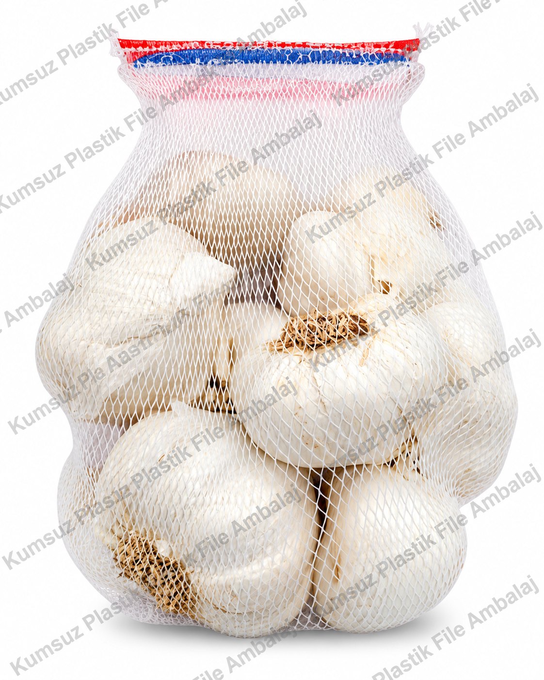 Sarımsak için beyaz plastik file ambalaj